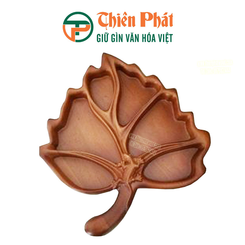 khay gỗ hình chiếc lá