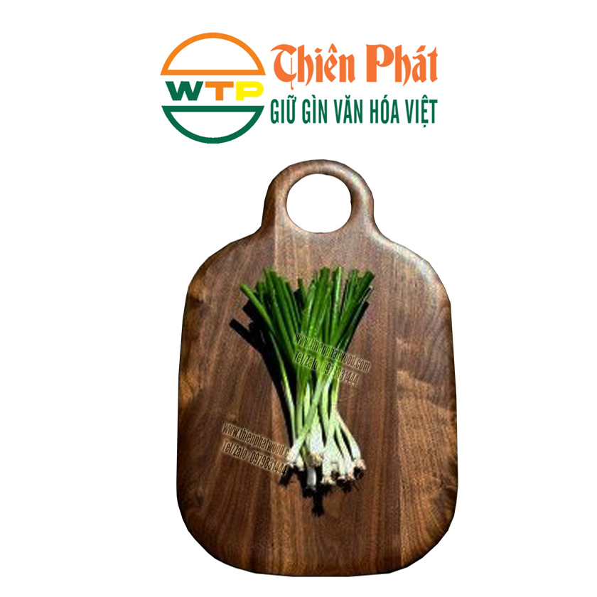 thớt gỗ hình chũ nhật được bo tròn góc mềm mại